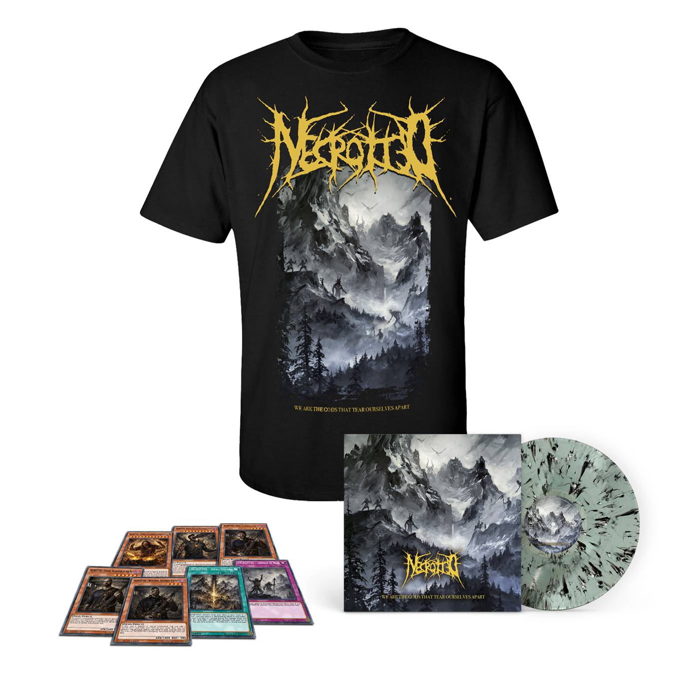 Necrotted - Bundle #6 - Vinyl (Mint Black Crusher) + T-Shirt + Trading Cards